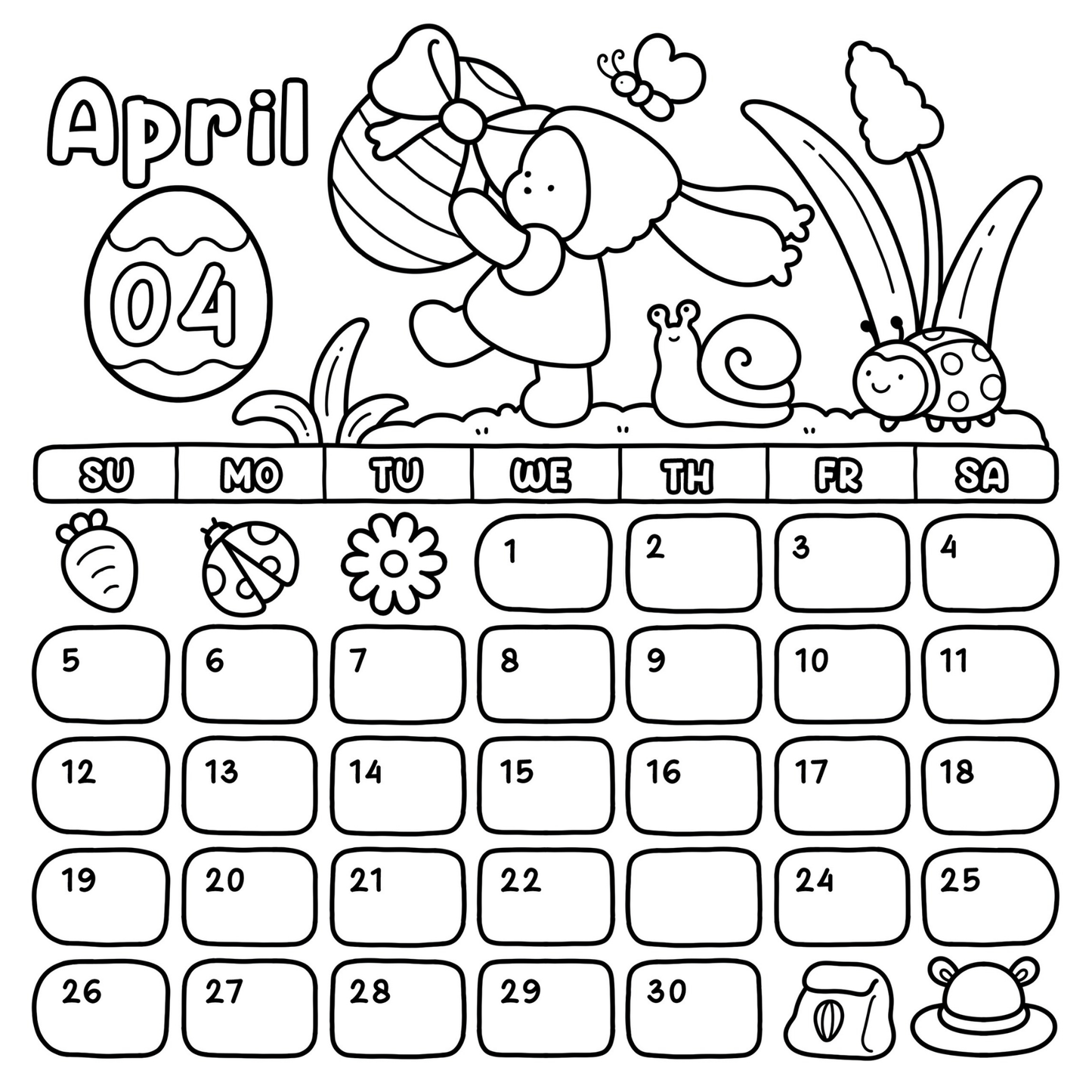 Cute & Cozy Calendar